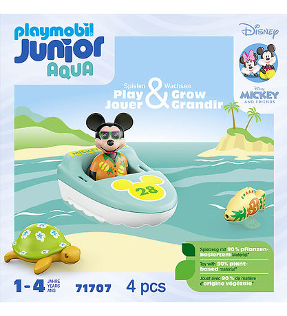 Playmobil 1.2.3/Disney - Junior Aqua - Mickeys btresa - 71707 -