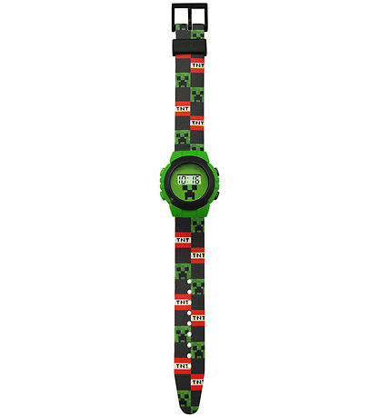 Minecraft Armbanduhr - Digital Uhr - Grün/Schwarz