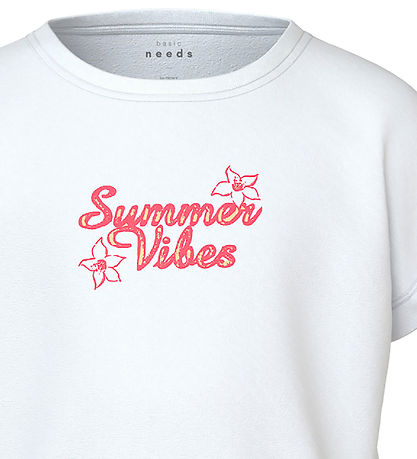 Name It T-shirt - NkfViolet - Bright White/Summer Vibes