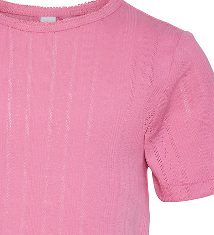 Vero Moda Girl T-shirt - VmJulieta - Pink Cosmos w. Pointelle
