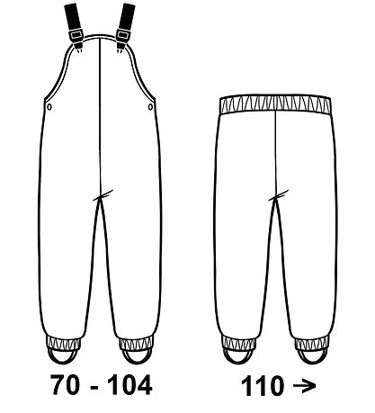 CeLaVi Regenhose m. Träger - Recycelt PU - Rose Brown