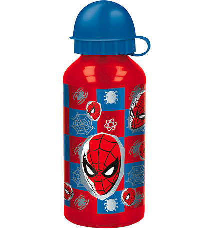 Spider-Man Vatnsflaska - 400 ml - Ál - Rautt/Blár