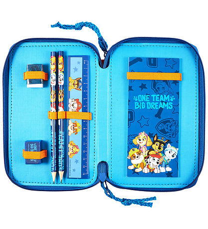 Paw Patrol Federmäppchen - Doppeldecker m. Inhalt - Blau/Orange
