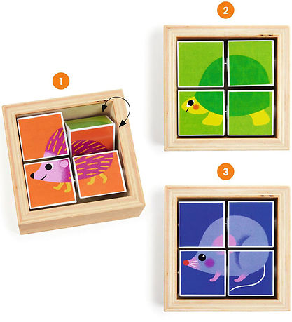 Djeco Jigsaw Puzzle - 3x4 Bricks - Wood - Tournibist