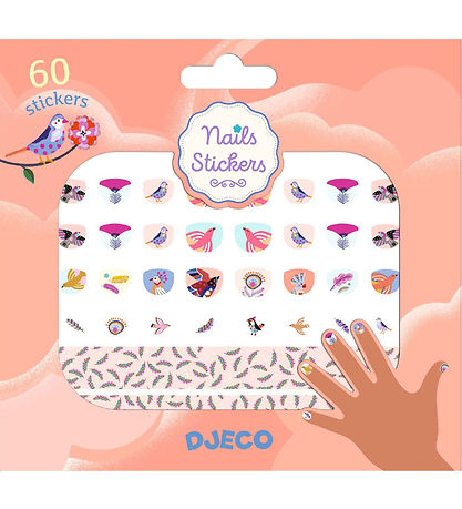 Djeco Naglar Límmiðar - 120 Stk. - Feathers