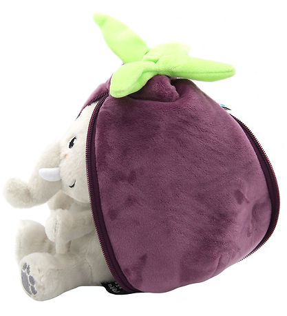 Flipetz Soft Toy - Velvet The Elephant Eggplant - 20 cm