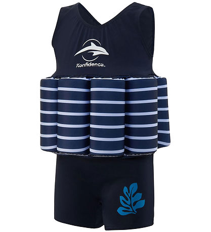 Konfidence Swimsuit - UV40+ - Navy Blue/Breton