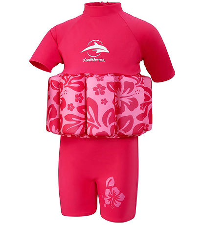 Konfidence Swimsuit - UV40+ - Pink/Hibiscus Oahu