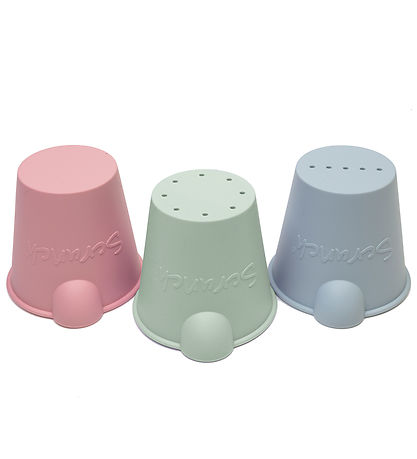 Scrunch Bath Buckets - 3-Pack - Sage Green/Dusty Rose/Duck Egg B