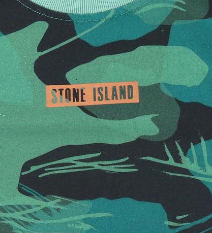 Stone Island T-Shirt - meraude av. Imprim