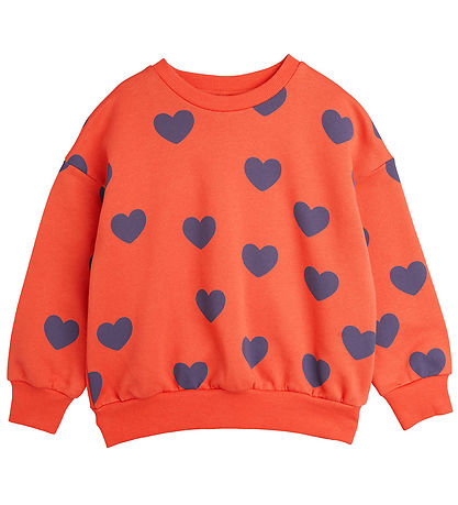 Mini Rodini Sweatshirt - Hearts Aop - Red