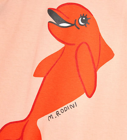 Mini Rodini Kjóll - Dolphin - Bleikt