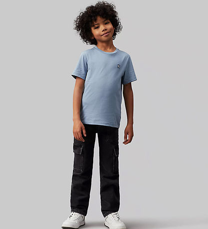 Calvin Klein T-Shirt – Monogramm Mini Abzeichen – Verblasster De