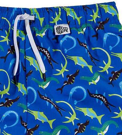 BECO Sund stuttbuxur - Ocean Dinos - UV50+ - Blár