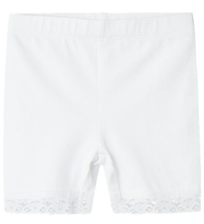 Name It Hjólabuxur - NmfVista - Bright White M. Blúnda