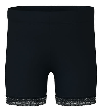 Name It Radlershorts - NmfVista - Black m. Spitze