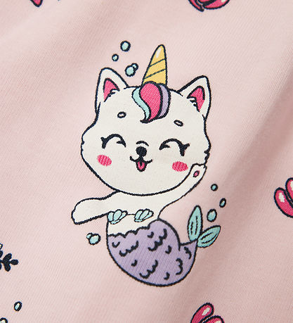 Name It Dress - NbfVandora - Parfait Pink w. Mermaid cats