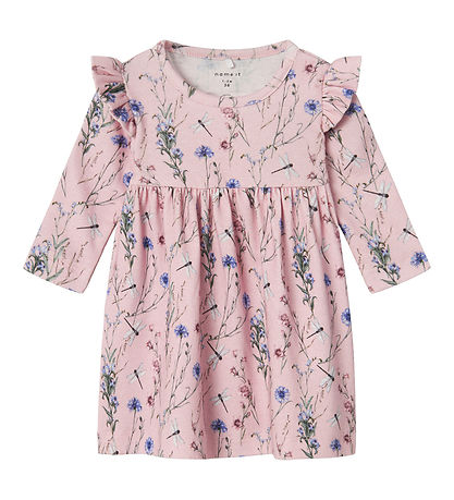 Name It Dress - NbfHanina - Parfait Pink w. Flowers