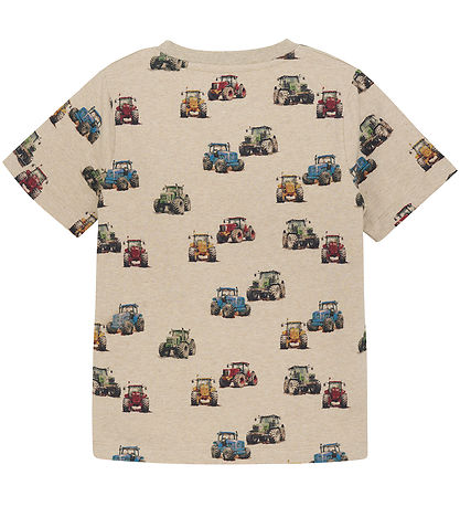Minymo Stuttermabolur - Beige Melange