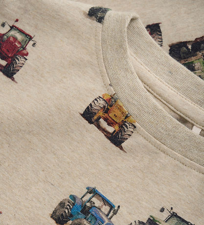 Minymo Stuttermabolur - Beige Melange