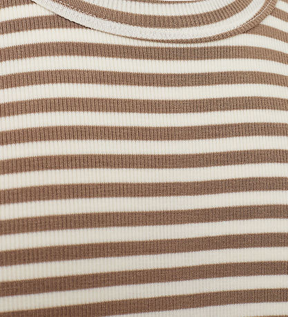 Sofie Schnoor T-Shirt - Rib - Viscose - Feluca - Beige Striped