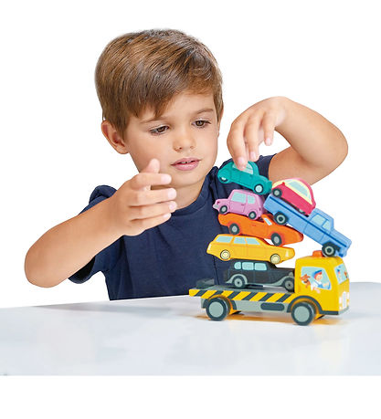 Tender Leaf Wooden Toy - Stacker trucks - Car transport
