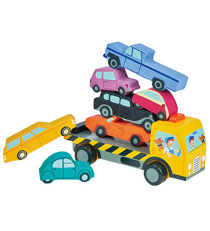 Tender Leaf Wooden Toy - Stacker trucks - Car transport