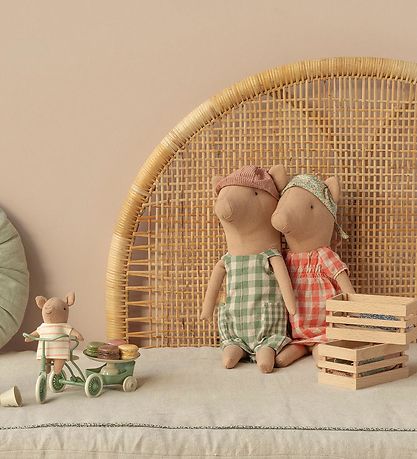 Maileg Pig - Baby Girl in woodbox - Pink