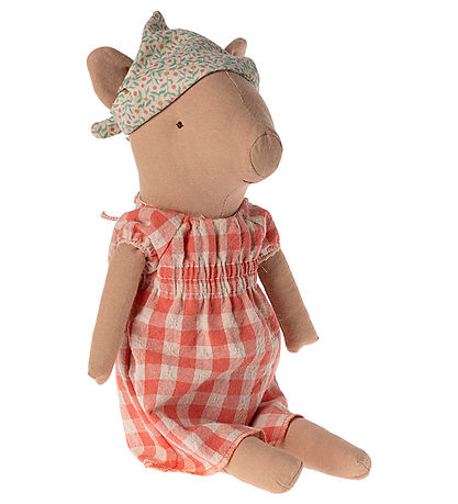 Peluche Maileg - Cochon - Fille - 34 cm - Robe