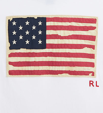 Polo Ralph Lauren T-Shirt - Wei m. Flagge