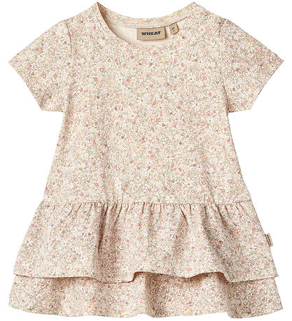 Wheat Dress - Johanna - Cream Flower Meadow