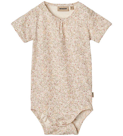 Wheat Bodysuit k/ - Linette - Cream Flower Meadow