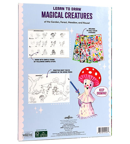 Eeboo Colouring Book - L Honor To Draw - Magical Creatures