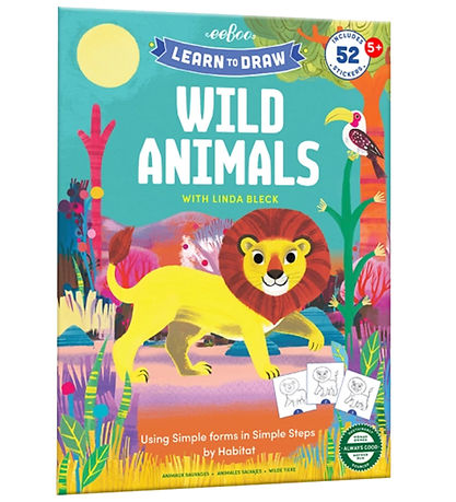 Eeboo Colouring Book - Lear To Draw - Wild Animals