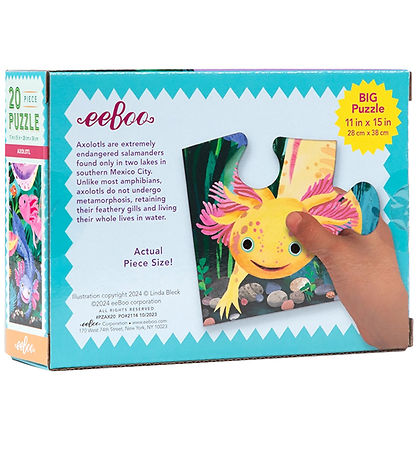 Eeboo Puzzlespiel - 20 Teile - 28x38 cm - Axolotl