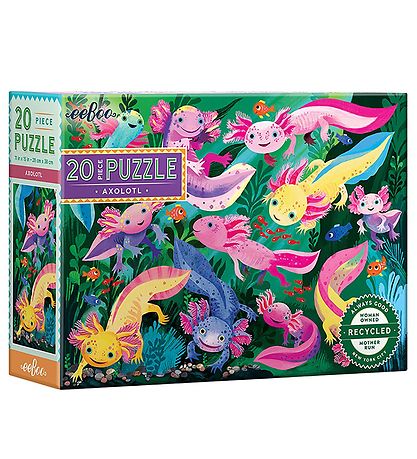 Eeboo Puzzel - 20 Bakstenen - 28x38 cm - Axolotl