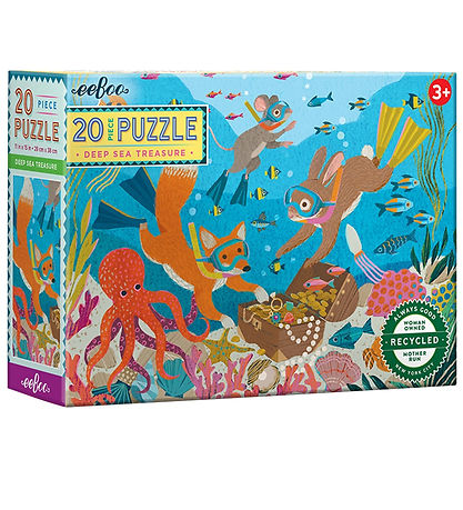 Eeboo Puzzlespiel - 20 Teile - 28x38 cm - Tiefseeschatz