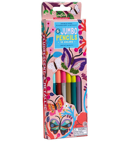 Eeboo Crayons de couleur - 6 pces - Gant - Noeuds papillon