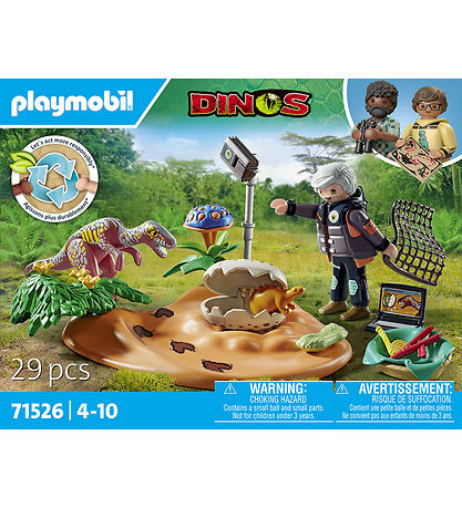 Playmobil Dinos - Stegosaurus Nest With Egg Thief - 71526 - 29 D