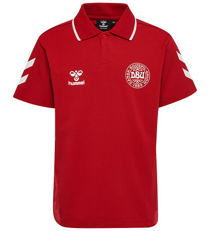 Hummel Stuttermabolur - DBU Leikdagur Polo - Chili Pepper