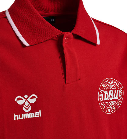 Hummel Stuttermabolur - DBU Leikdagur Polo - Chili Pepper