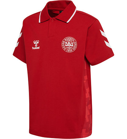Hummel Stuttermabolur - DBU Leikdagur Polo - Chili Pepper