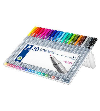 Staedtler Tússlitir - 20 Stk. - Triplus Fineliner - 0,3 mm