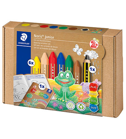 Staedtler Crayons w. Activity Book - Noris Junior - 7 pcs