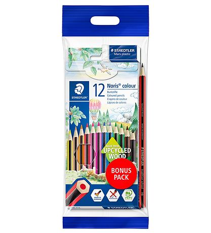 Staedtler Crayons de couleur - Bois recycl Noris - Pack bonus -