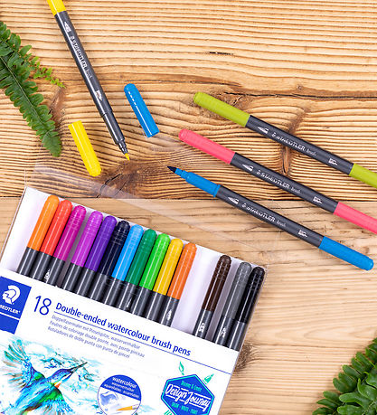 Staedtler Markers - 18 st. - Waterverfpenseelpen met twee uitein