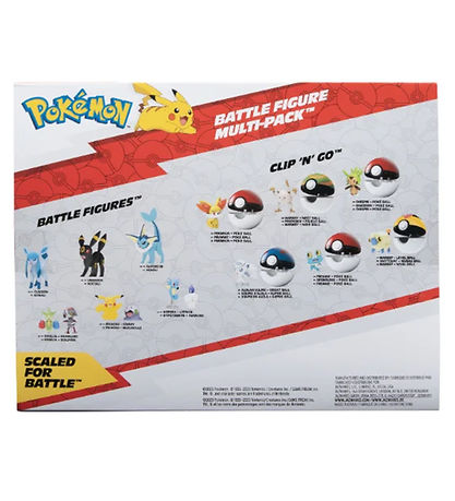 Pokémon Figuren - 6er-Pack - Kampfbereit
