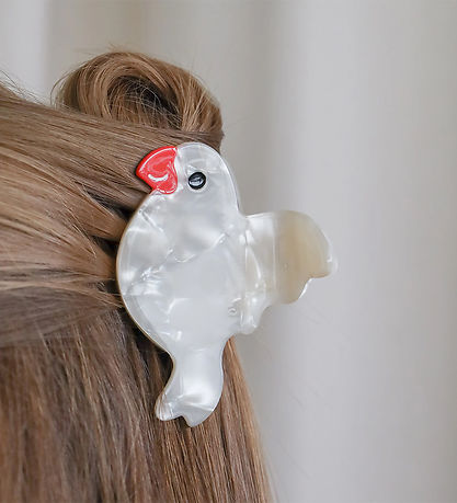 By Str Hair clip - Parrot - 9x6 cm - Off White