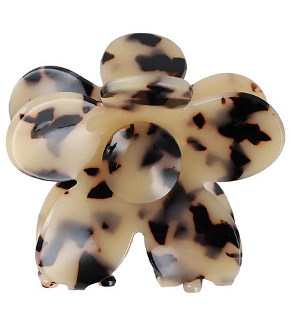 By Str Hair clip - Adeline - 7 cm - Black/Beige