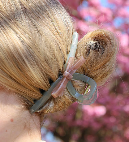 By Str Barrette  cheveux - Jolene - 13x5 cm - Vert Cendr